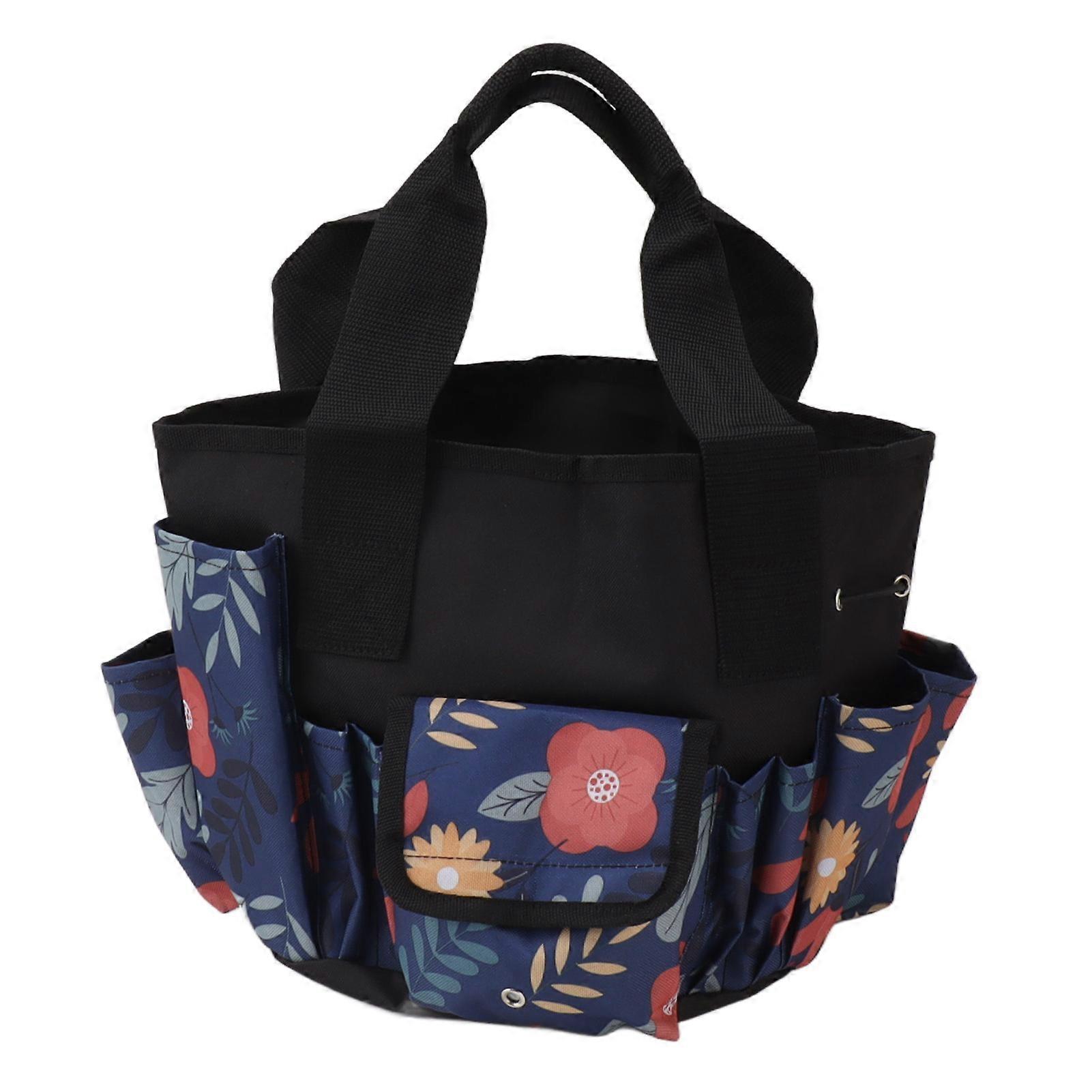 Bucket Tool Bag Oxford Cloth Large Capacity Tool Organizer with Adjustable Strap for Garden