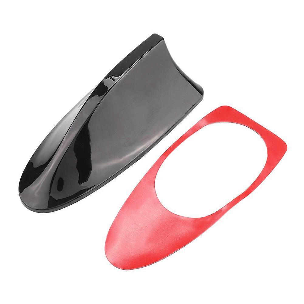 SI-AT14036 Universal Car Shark Fin Aerial Antenna Roof AM/FM Radio Signal for Modified Black