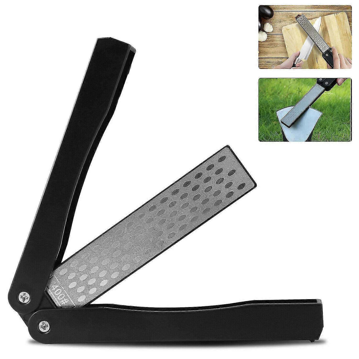 Knife Sharpener Double Sided Pocket Foldable Diamond Sharpening Stone Kitchen
