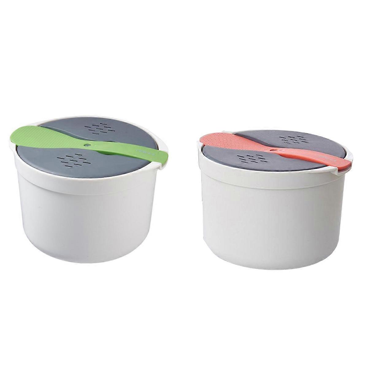 Microwave rice cooker, portable, food container