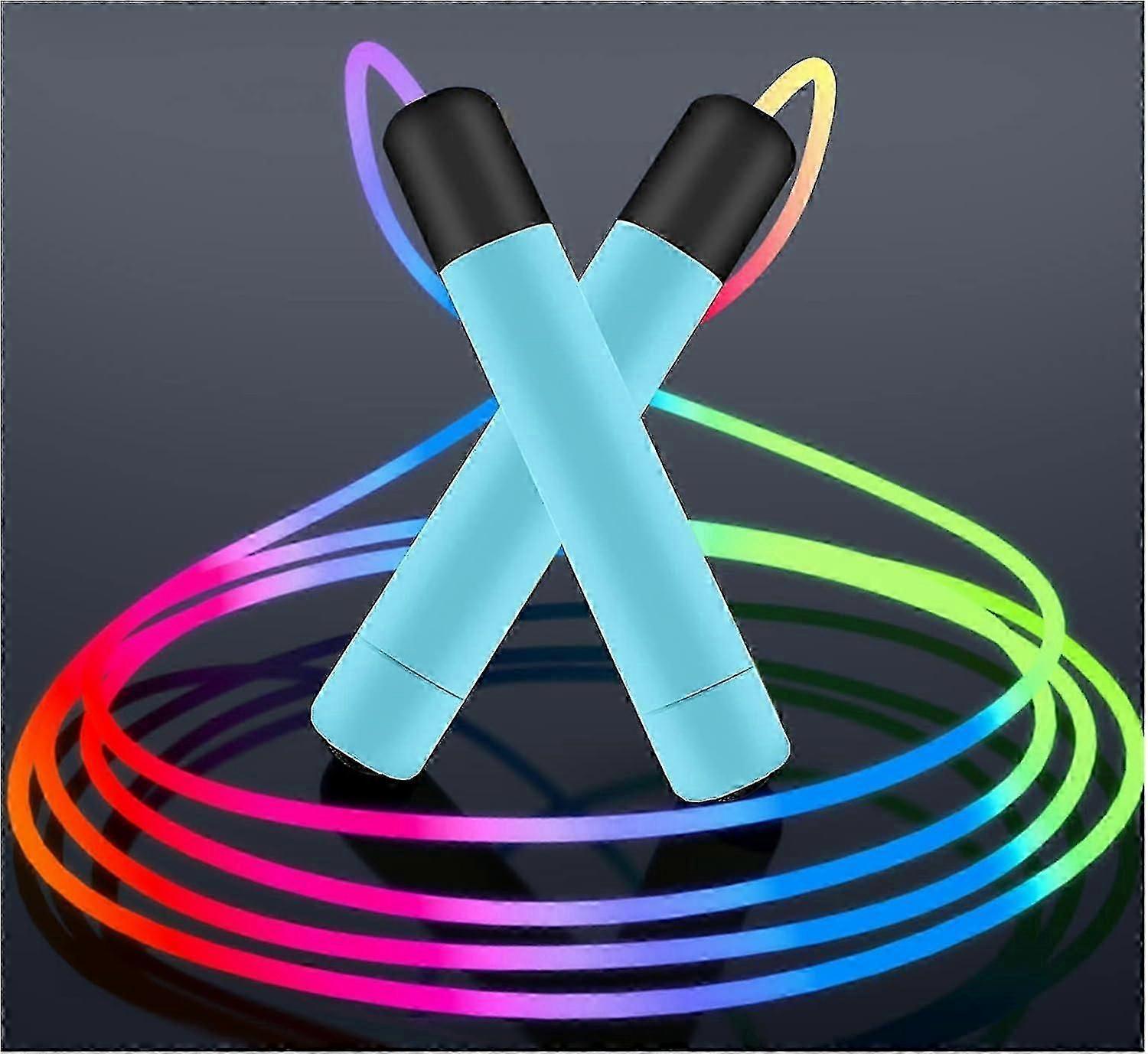 LED Rainbow Jumping Rope    Luminous Adjustable Skipping Ropes