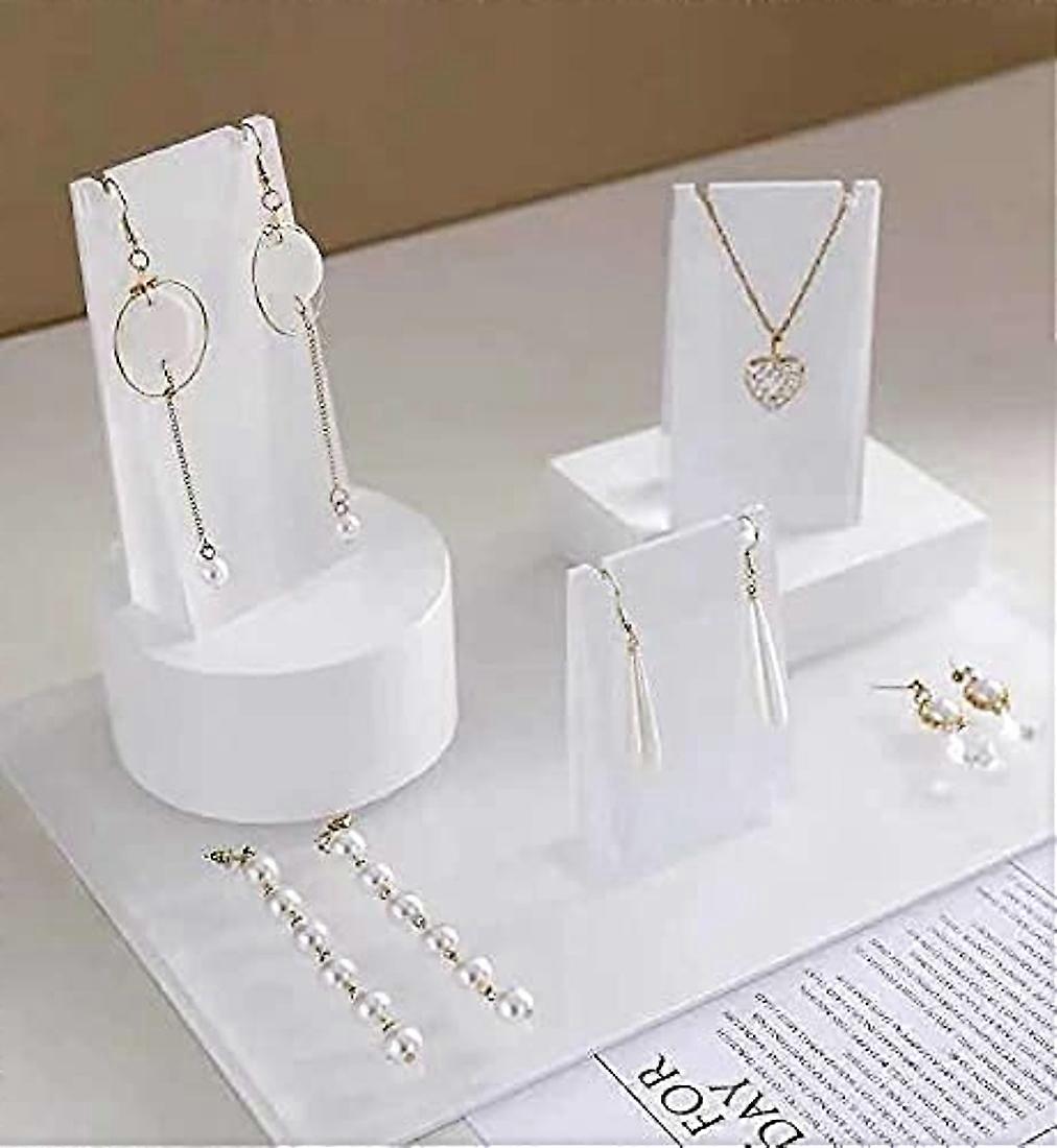 Semi-White Blocks Stands For Display Model SWB Classic Size 4x6 CM Plastic Off-White Color