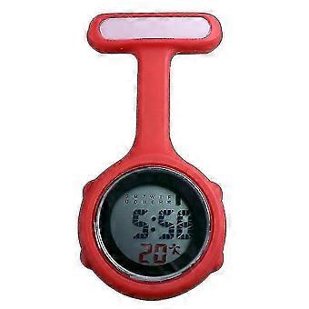 Orologio da infermiera elettronico multifunzionale Orologio da infermiera in silicone Orologio cronografo con allarme luminoso Orologio digitale rosso