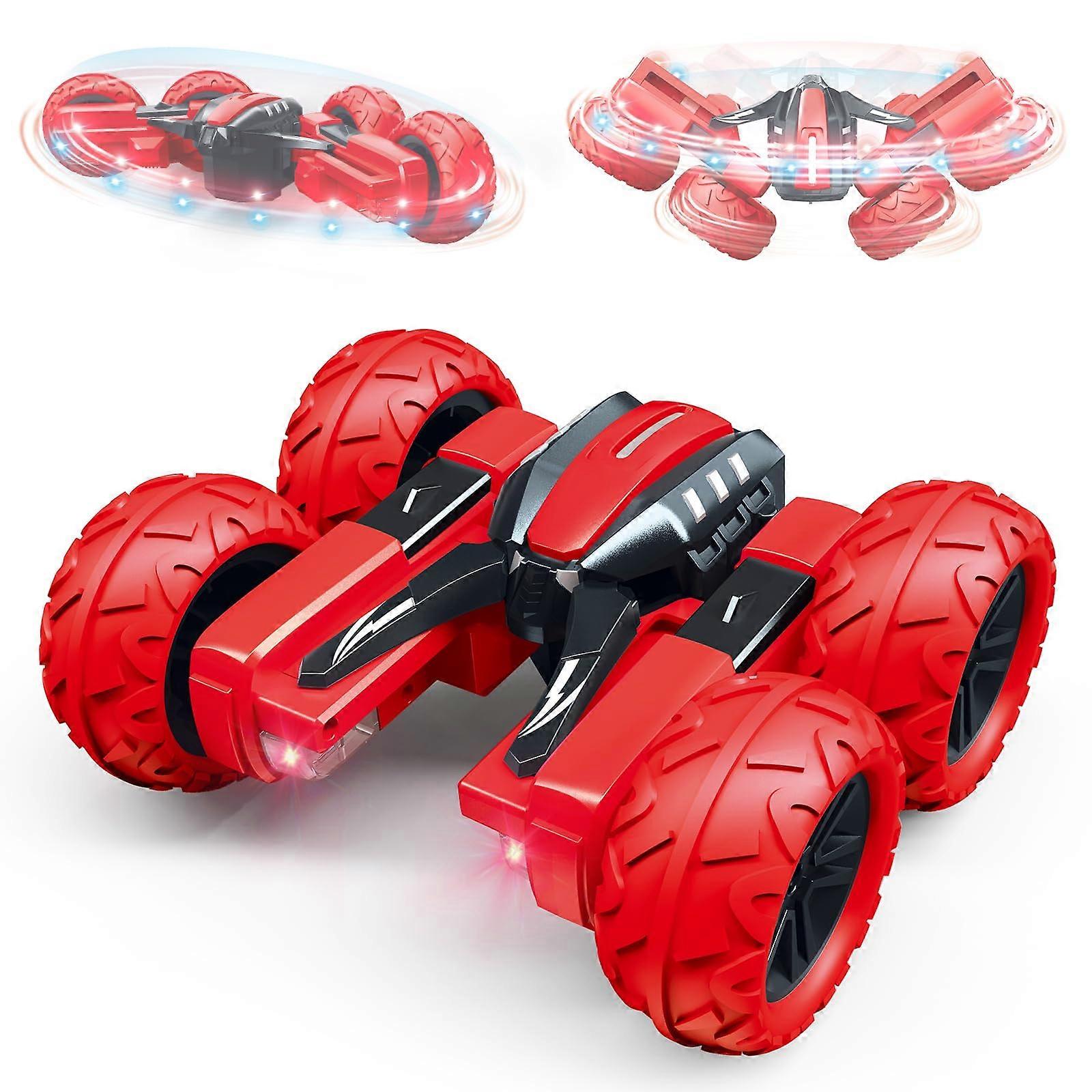 Cars with Lights Rotating Double-Sided RC Stunt Car for Indoor Outdoor Use, 1:16 Scale, Durable Material, 360° Spins