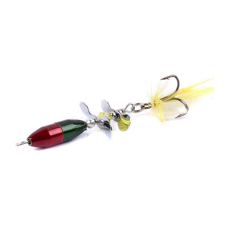 Compound Rotating Sequin Feather Three-hook Bait Bionic Metal Fake Bait