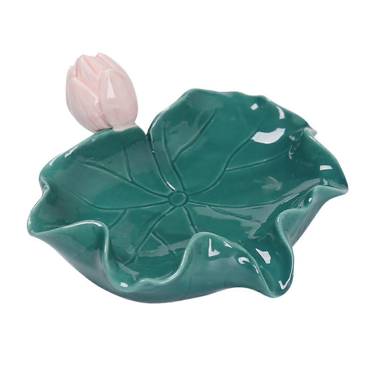 Bathroom Soap Dishes Self-Draining Lotus Leaf Soap Holder for Shower, Cute Design, Durable Plastic, Easy Clean