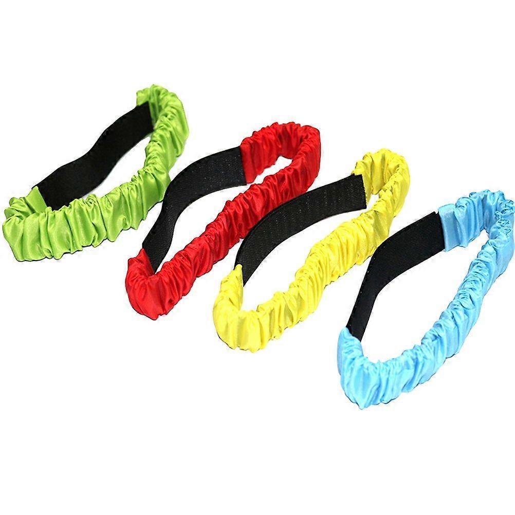12Pcs 3 Legged Race Bands Elastic Tie Rope Straps for Kids Legged Race Game Carnival Field Day Backyard and Relay Race Game