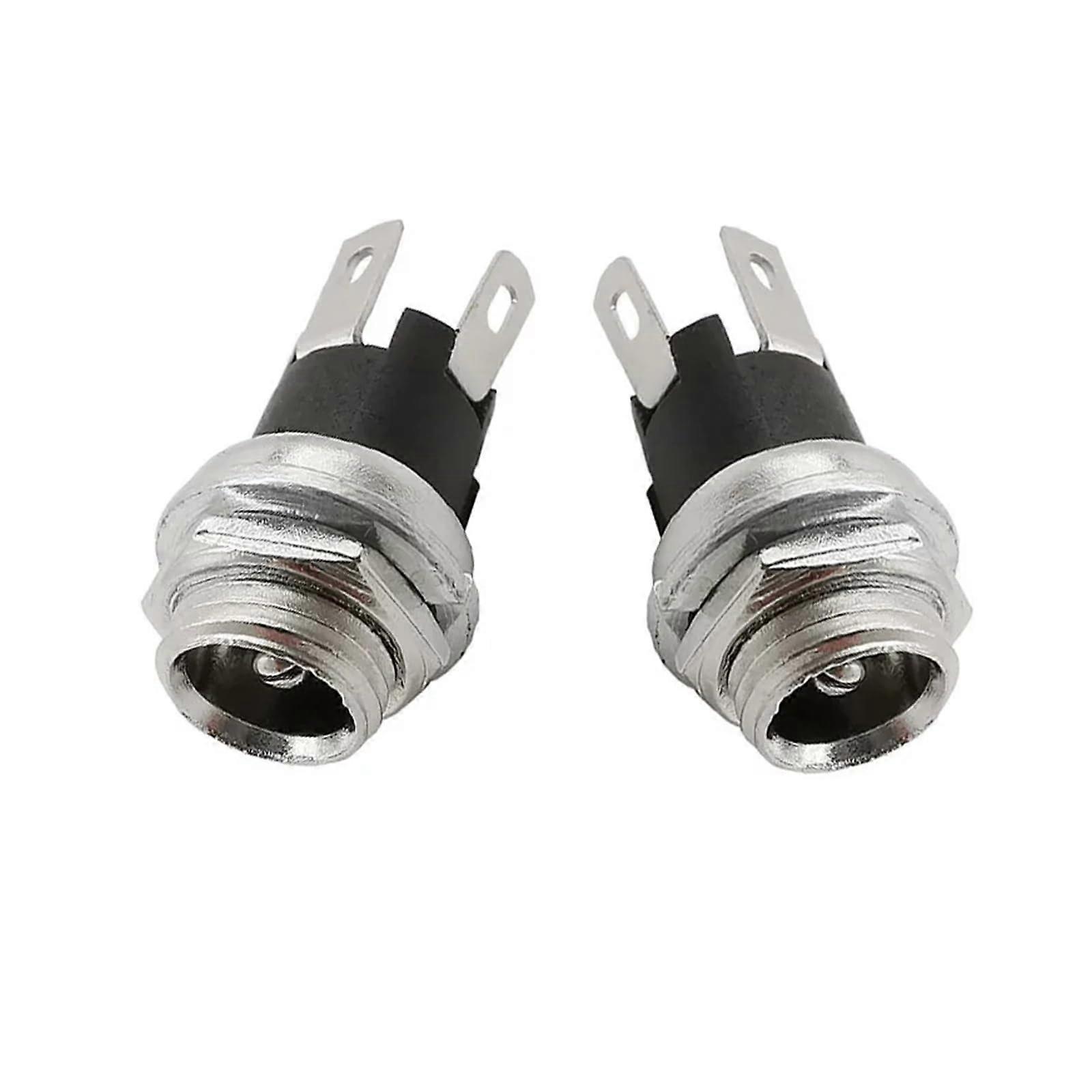 DC025M 5.5 * 2.1mm Female Panel Connector 100-Pcs Pack Panel Mount DC Power Connector