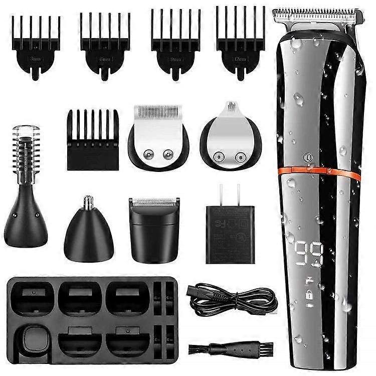6 In 1 Hair Editor and Foil Shaving Set for Men, Rechargeable Electric Beard Corrector with Precision Trimmer and Dual Blades