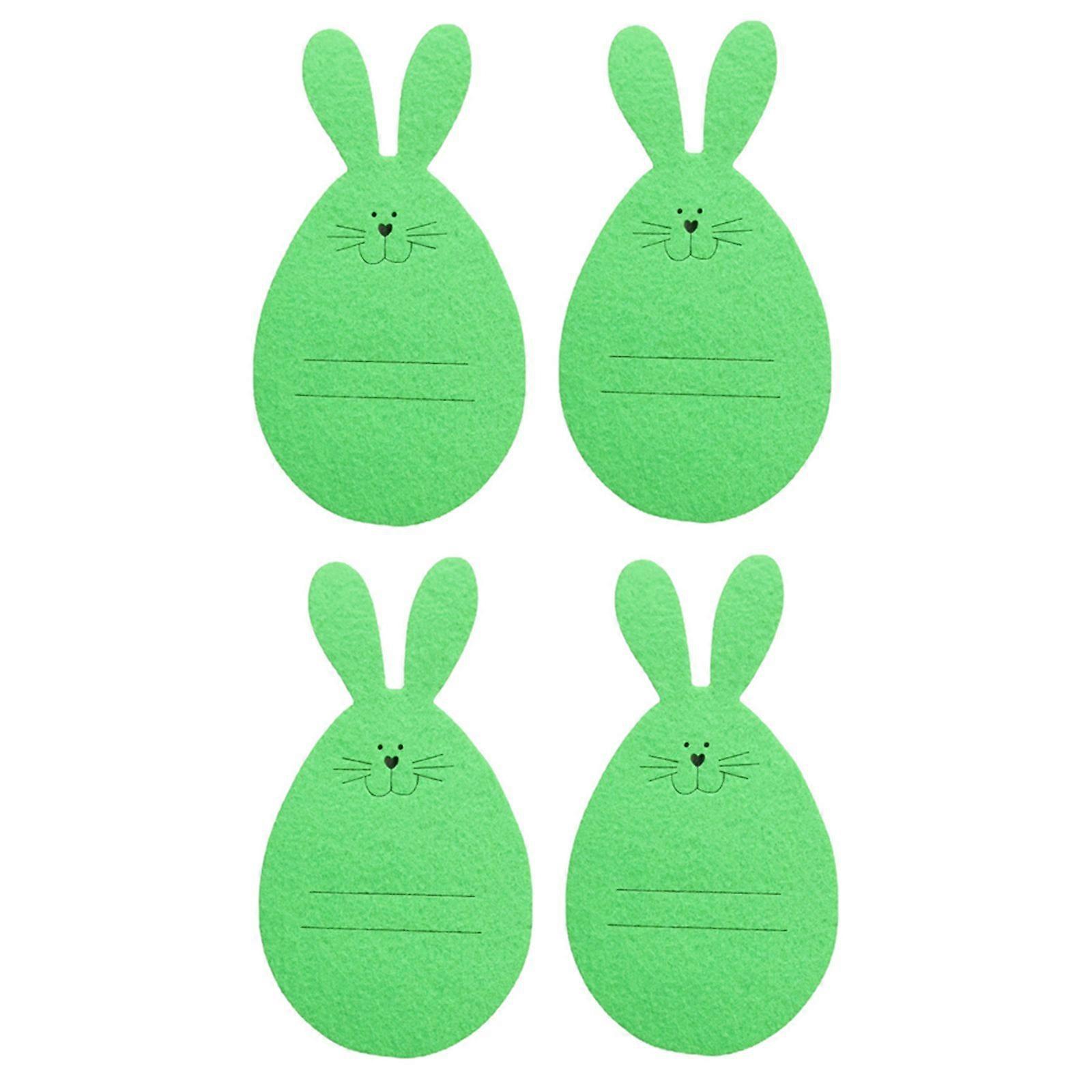 Easter Bunny Knife Fork Bag Tableware Silverware Holders Cover Set of 4