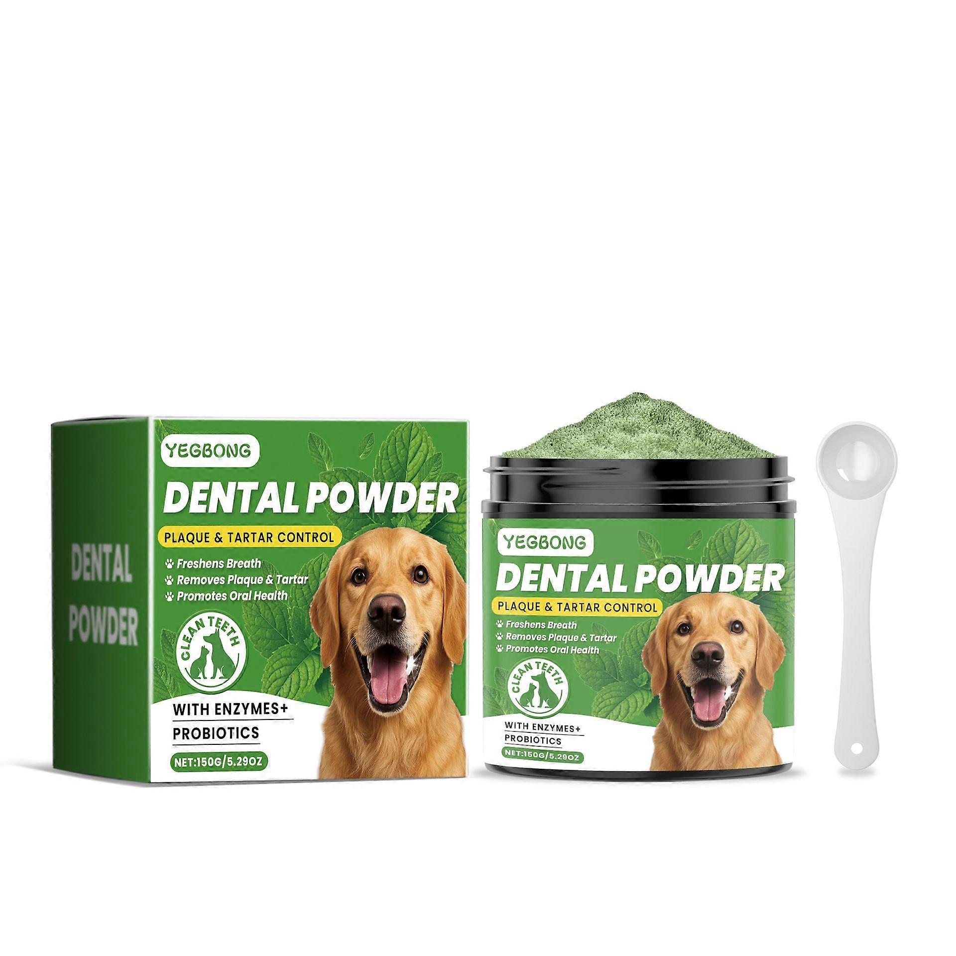 Dog teeth cleaning powder, gently cleans pet teeth, improves tartar and yellow teeth, and refreshes breath