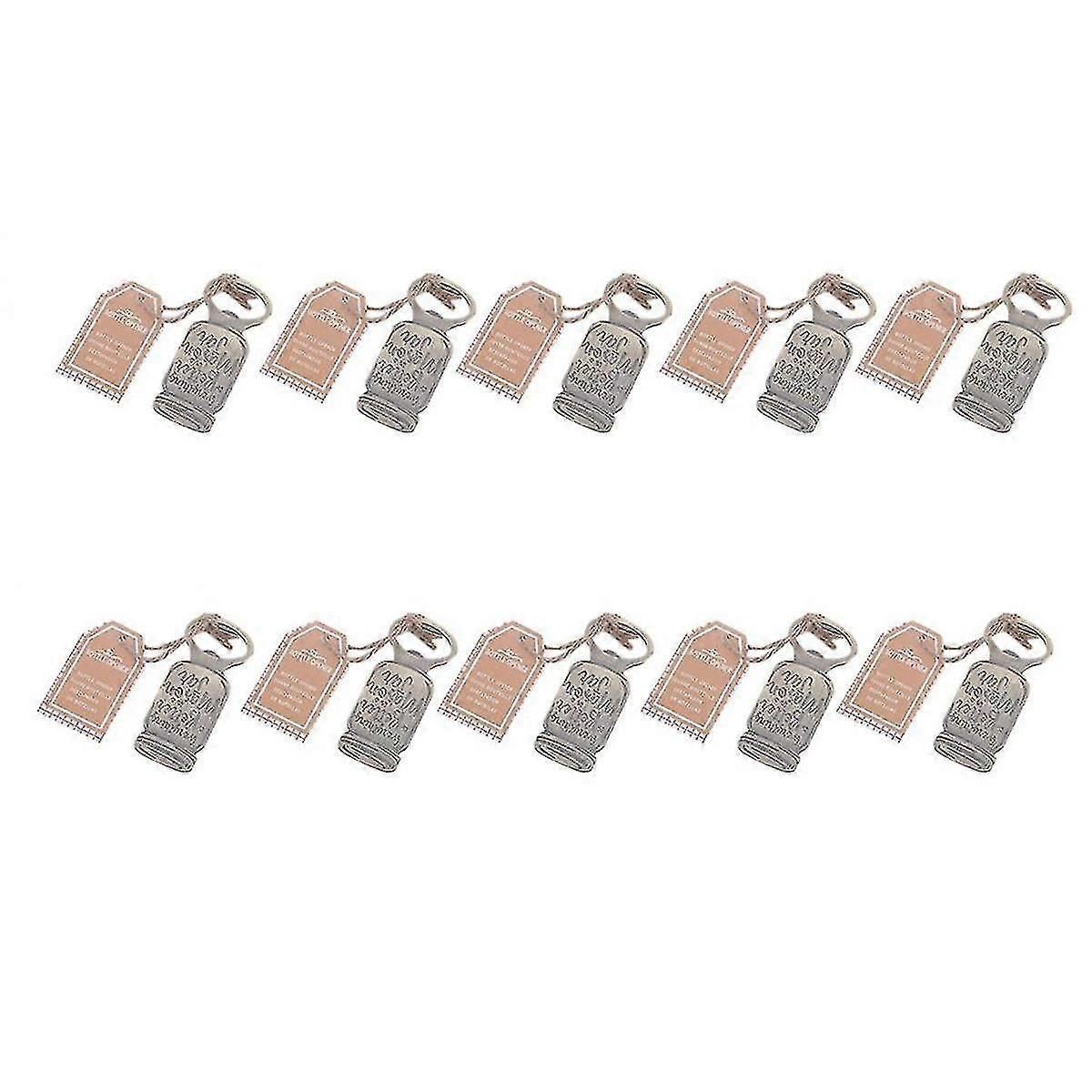 10pcsクリエイティブレトロメイソンジャーコルクスクリューファインパッケージングパーティーギフト