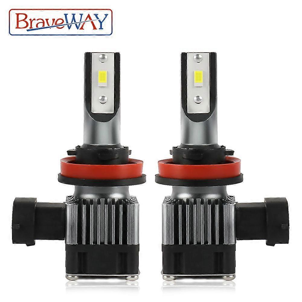 BraveWAY 16 NEW! Car Headlight Bulbs H1 H3 H4 H7 H11/H8/H16(JP) 9005/HB3 9006/HB4 Fog Lights LED 12V LED Lamp 80W 6500K 16000LM
