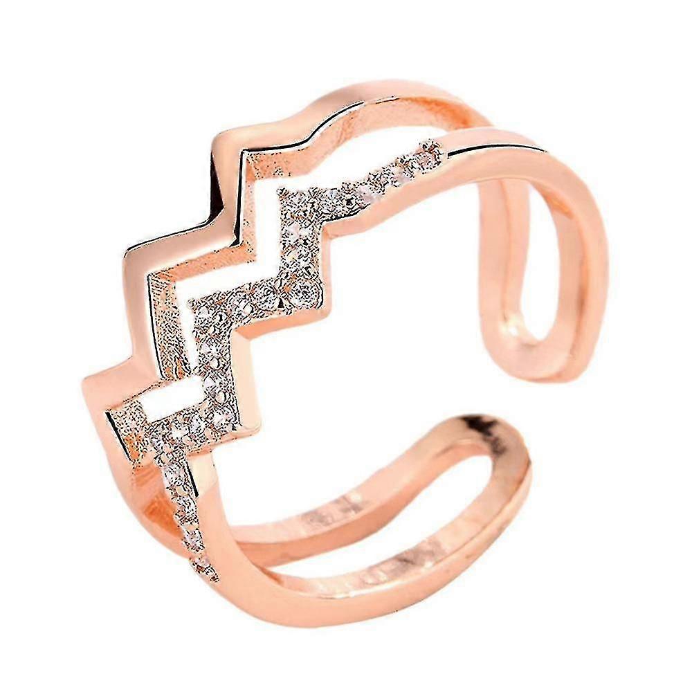 To My Daughter - Adjustable Highs And Lows Double Wave Open Rings