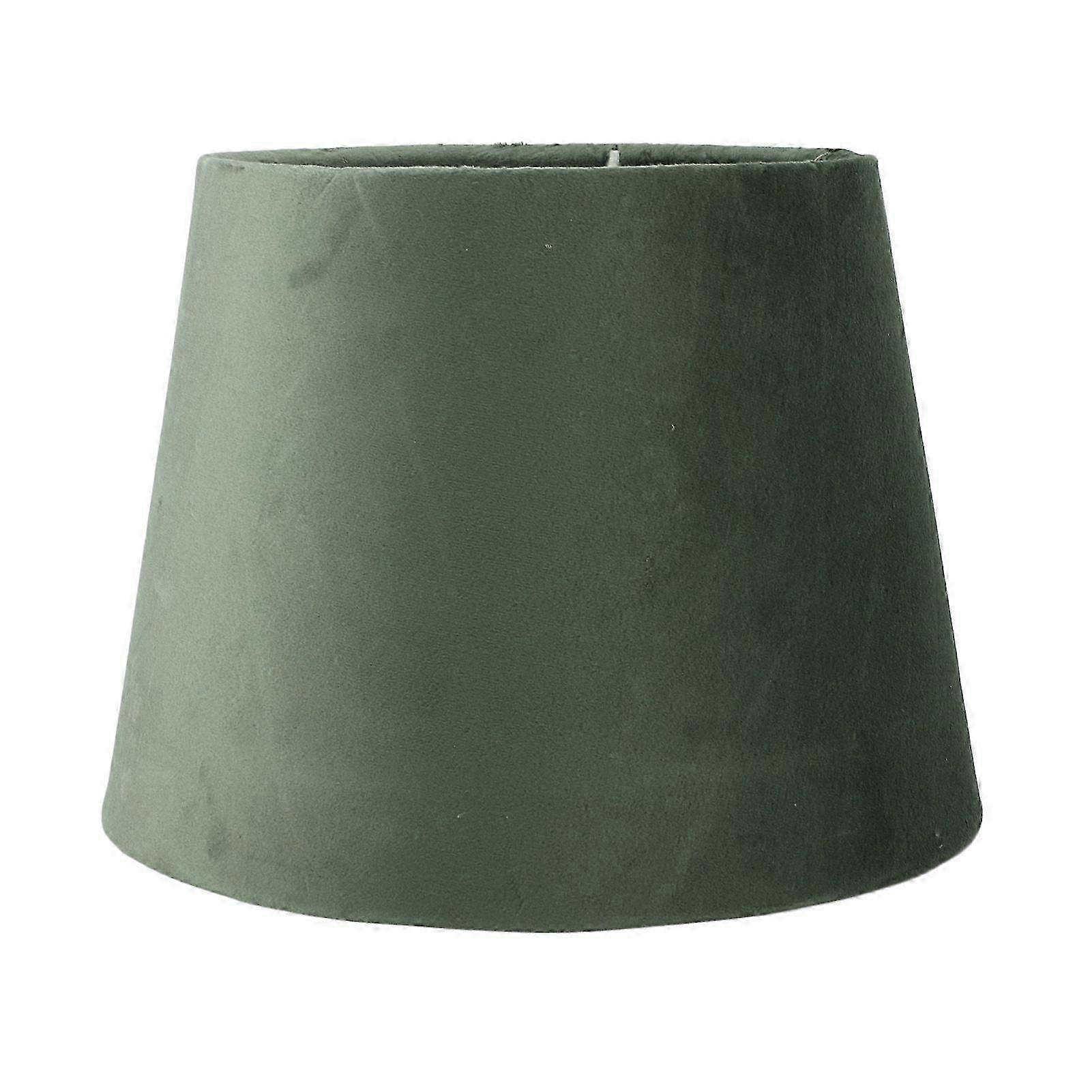 Fabric Lampshade for Table & Floor Lamps - Handcrafted Conical Design, Army Green Color, E27/E14 Compatibility