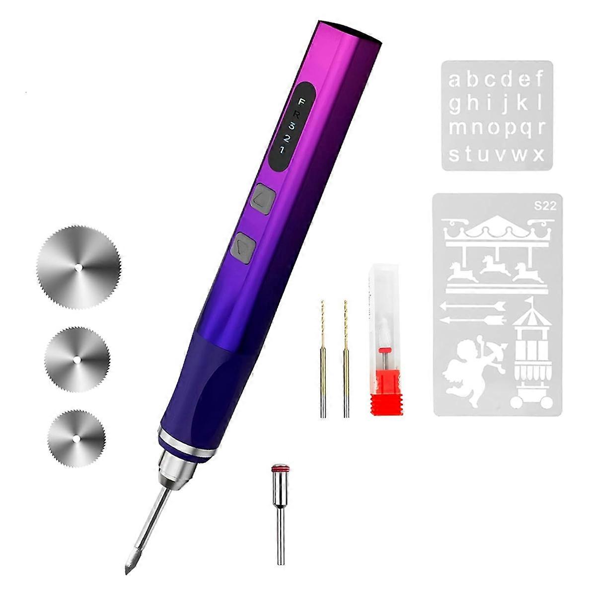 Engraving Pen, 3-Speed & Rotary Cordless Engraver with 37 Bits