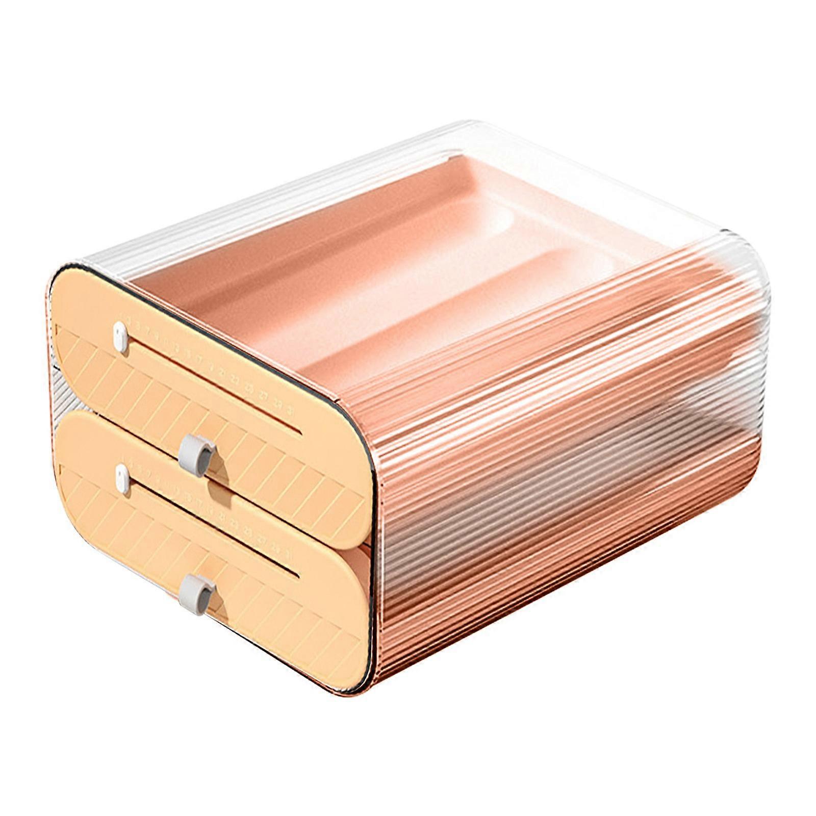 Large Capacity Eggs For Refrigerator Stackable grid Eggs Fresh Storage Box For Fridge Eggs Storage Container Organizer Bin White Plastic Storage PP