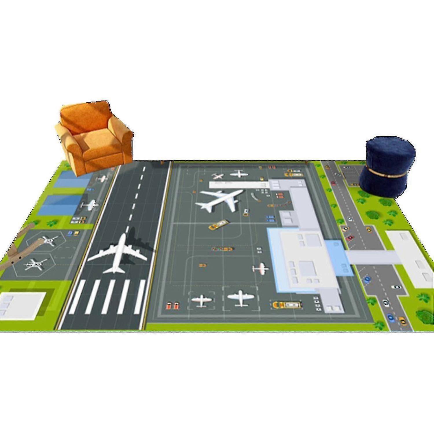 Lapset ryömivät leikkimatot ja matot lentokentän suunnittelulla pojille makuuhuone 120 * 180cm