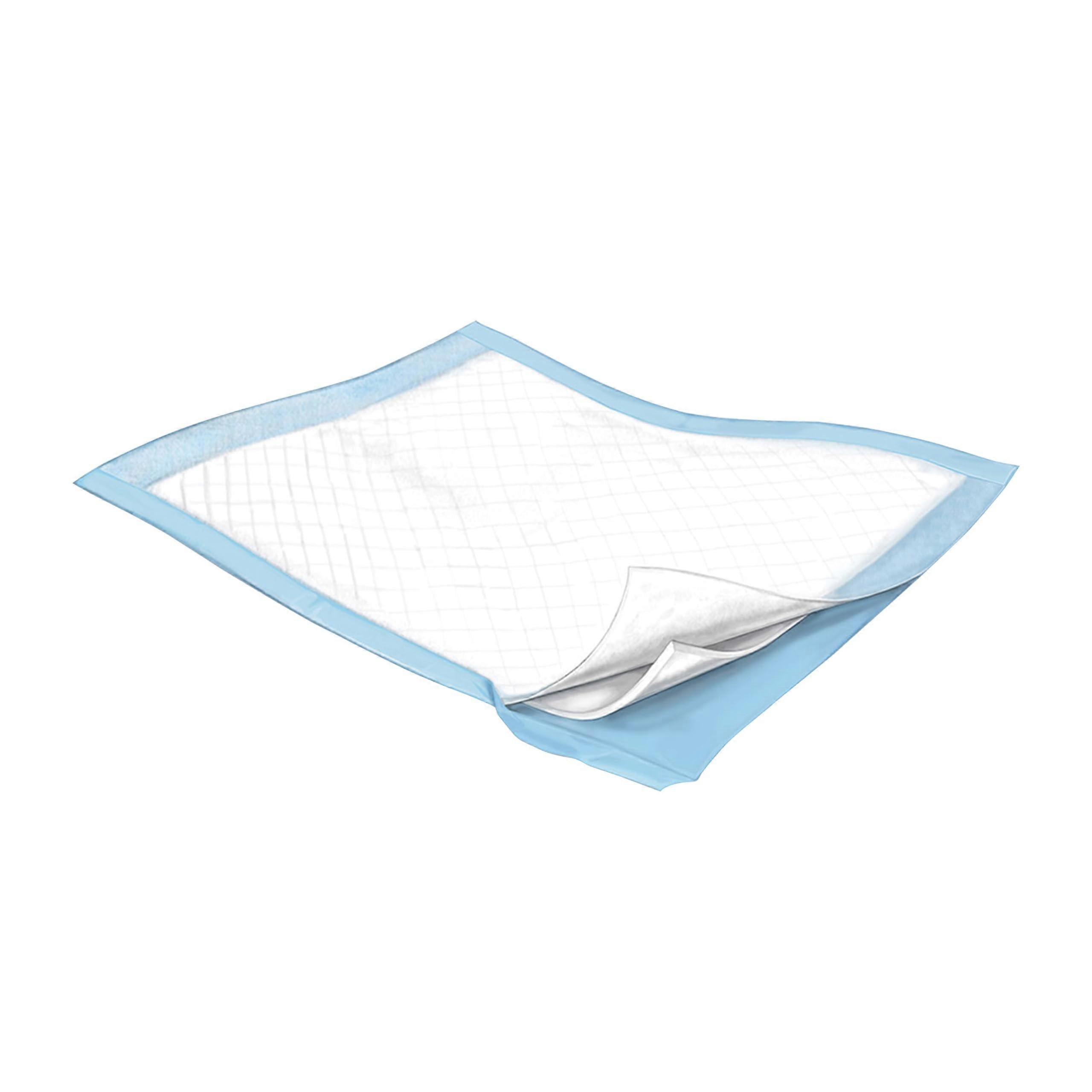 ™ Underpads, Wings™ Basic, Light Absorbency, Light Blue, 23 x 24IN, Case of 200