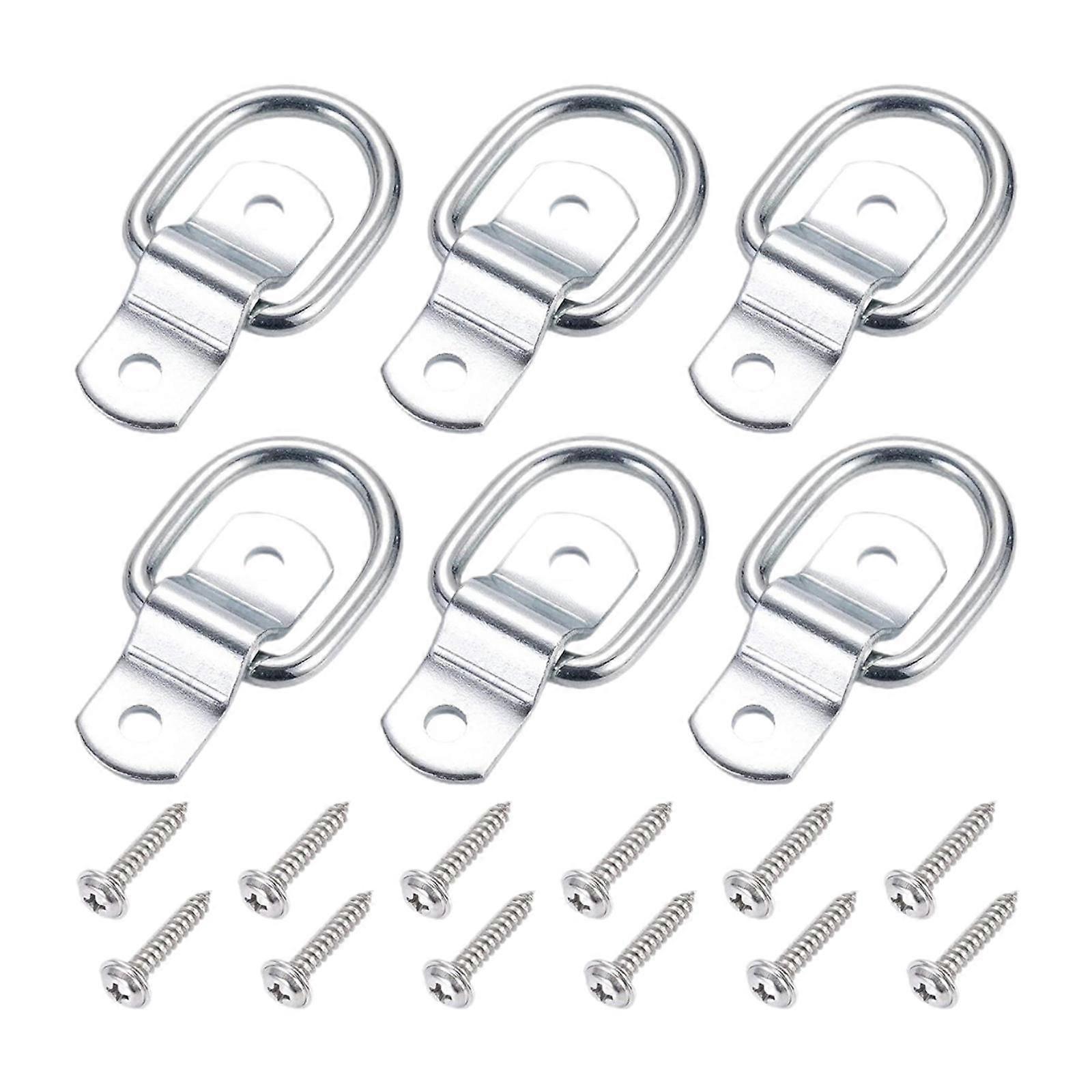 6x Lashing Ring Steel Locking Pull Ring for Marine Boat Trailers Trucks