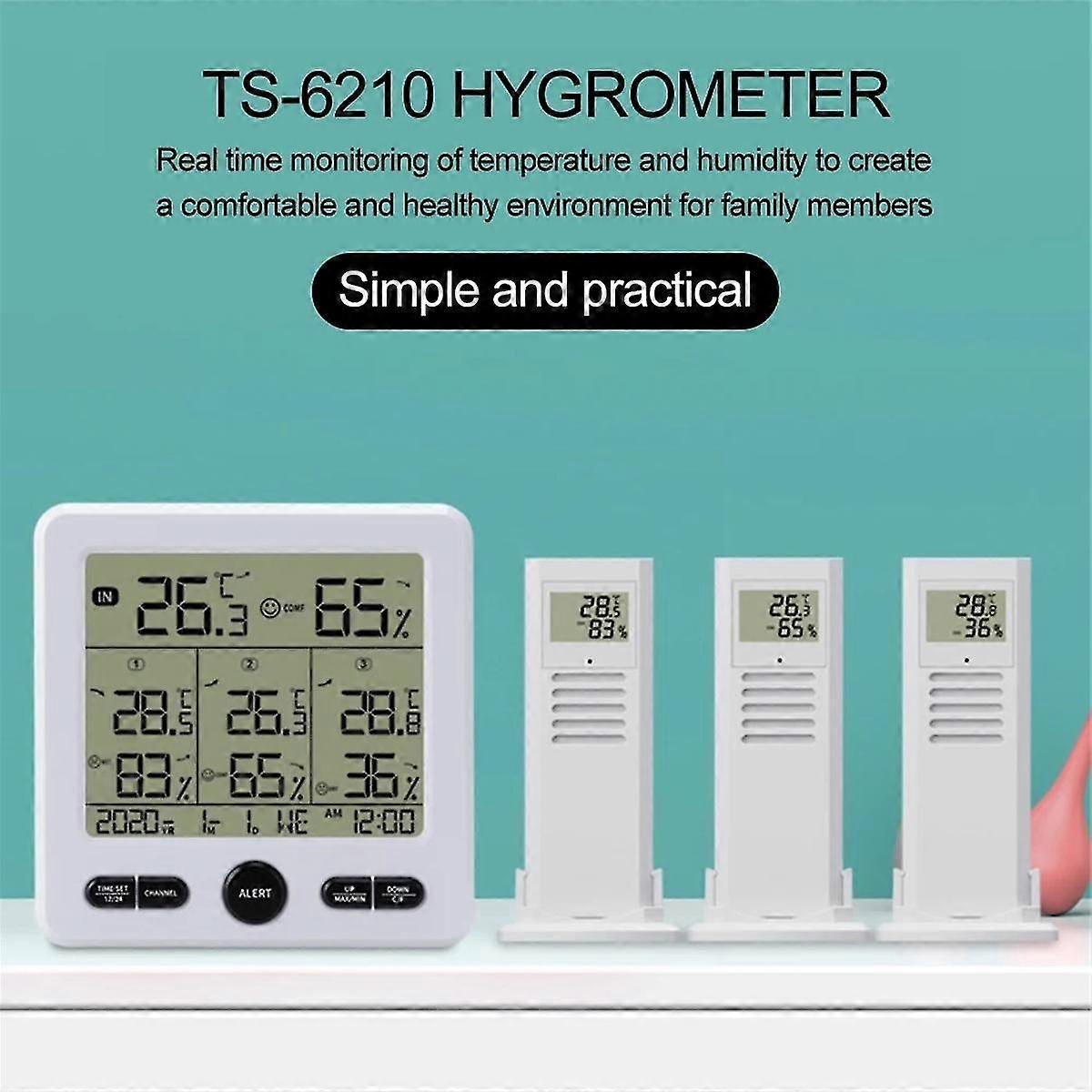 Wireless Indoor Outdoor Thermometer Hygrometer, Digital LED Display