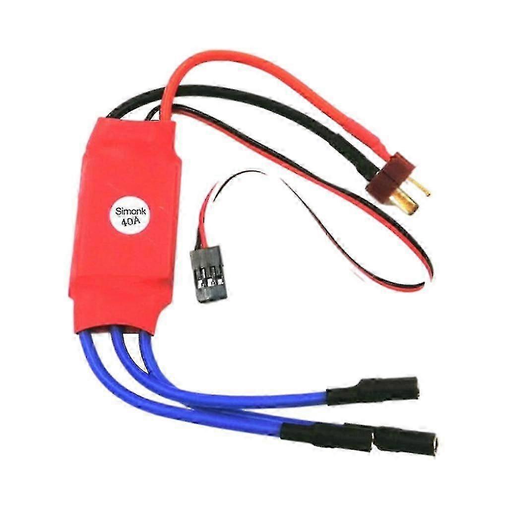 40a Rc Brushless Motor Electric Speed Controller Esc 5v3a Bec With 3.5mm Banana Plug For Rc Glider Aircraft Hobby Model Accessory - Standard