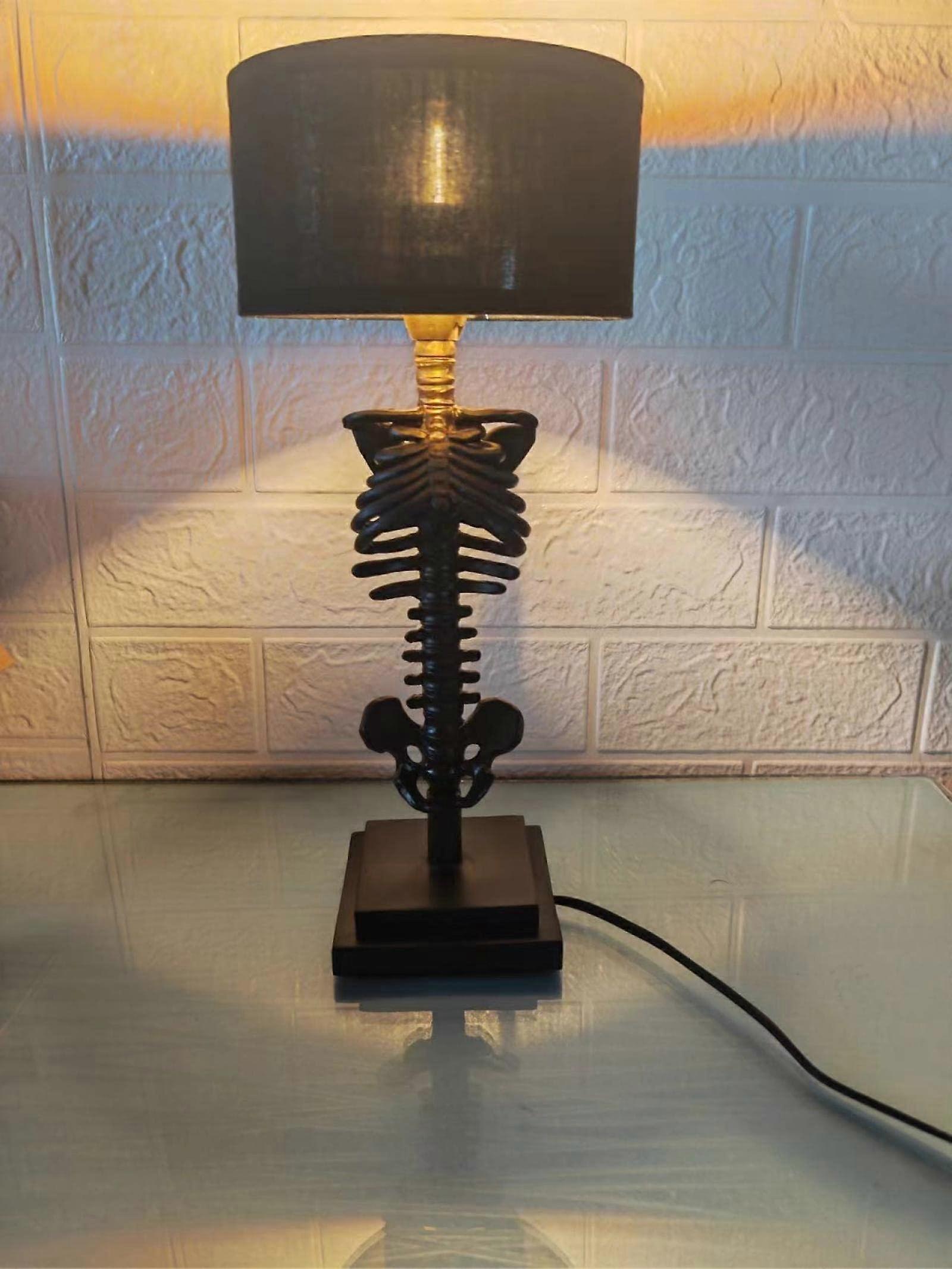Skeleton Table lamp:USB Plug in 5w Table lamp,13 inch Gothic Home lamp Decor Skeleton Table lamp for Any Room Gothic Home Decor! (Grey)