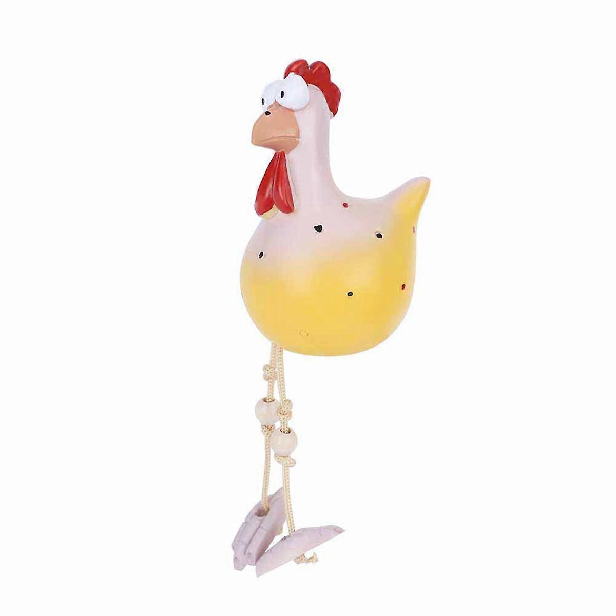 Résine Coq Extérieur Statues Drôle, Jaune