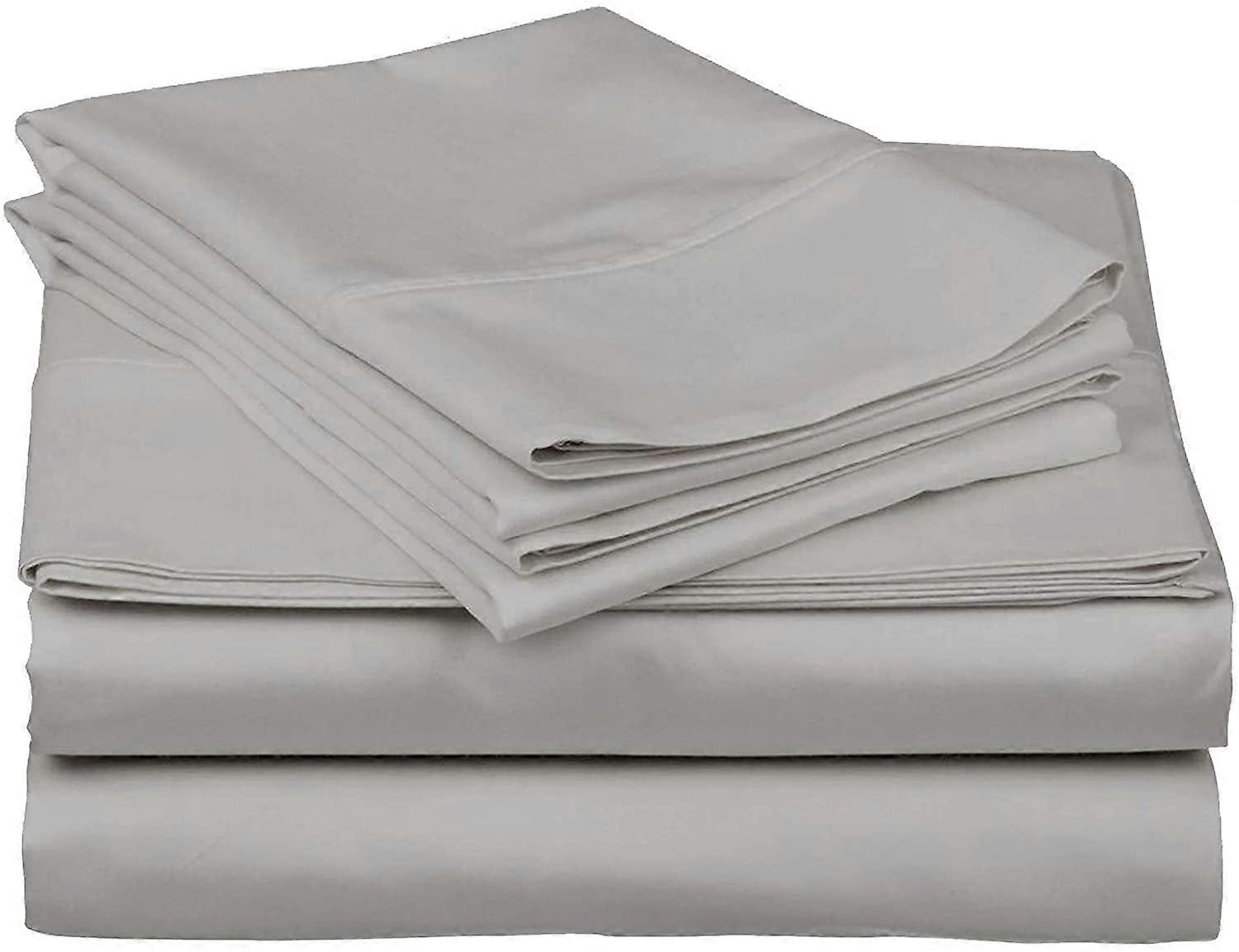 800 Thread Count Egyptian Cotton Sheet Set Silver, Queen Size – Deep Pockets