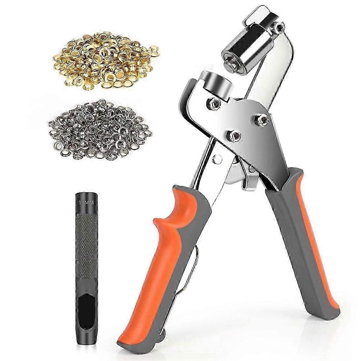 Grommet Tool Kit, 3/8 polegadas alicate ilhós ferramenta (10mm) para lonas, tecido e couro, com furo e