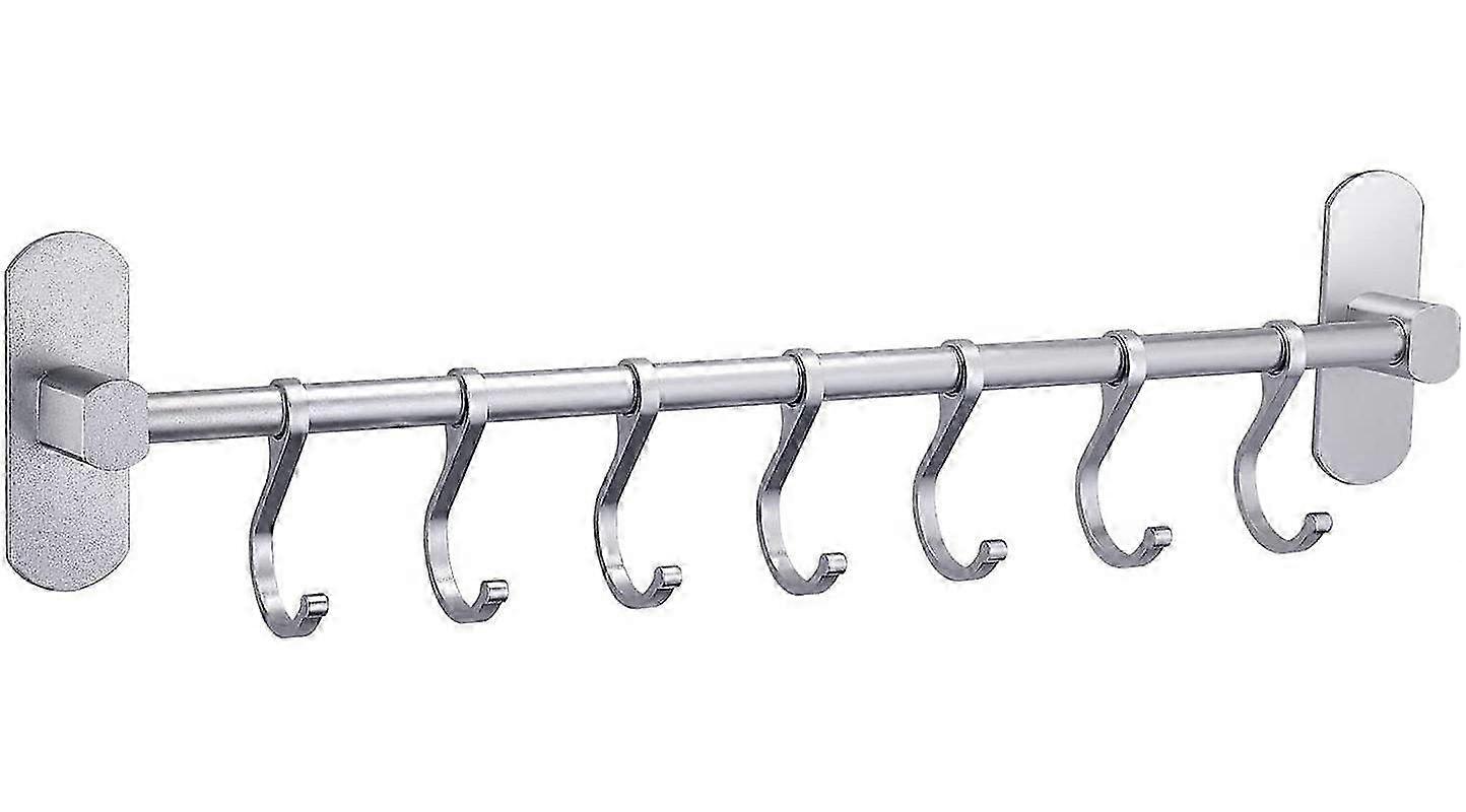 Hooks Wall Mounted Hanging Rail Rack For Kitchen Bathroom Tool