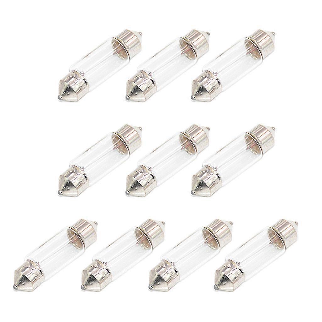 10Pcs Automobiles License Plate Lamp Dome Reading Bulb 31/36/39mm LED Light Bulb Dome Light Bulb Replacement