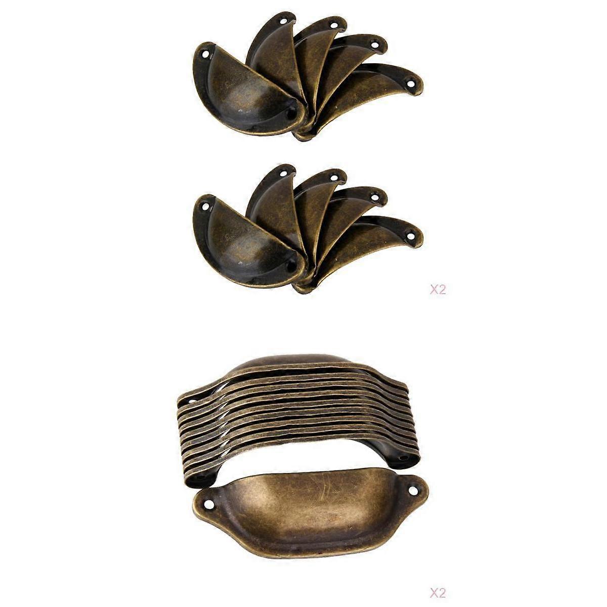40Pcs Rustic Cabinet Cup Pull Drawer Handle Pull Kitchen Drawer Knobs Pulls