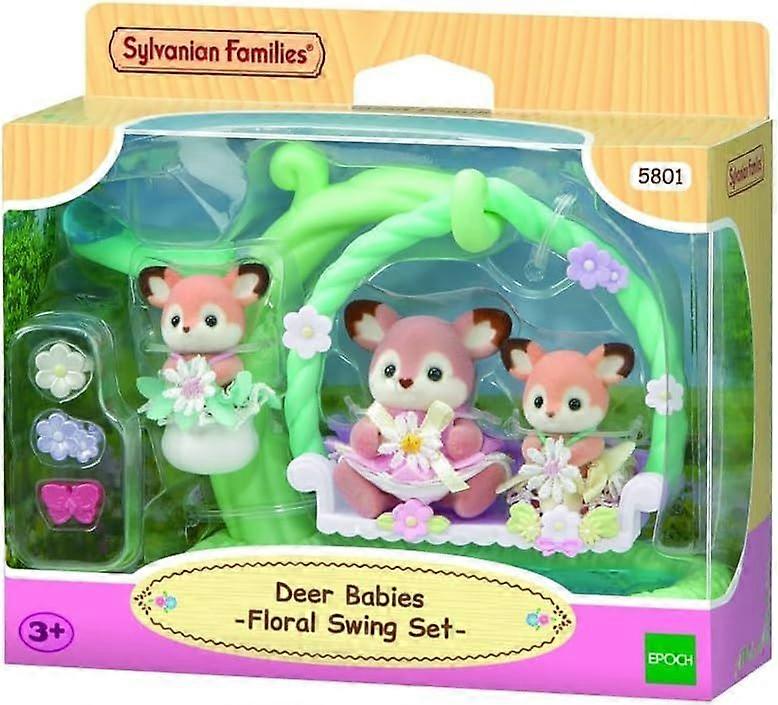 Sylvanian Families - Deer Babies - Floral Swing Set Toy