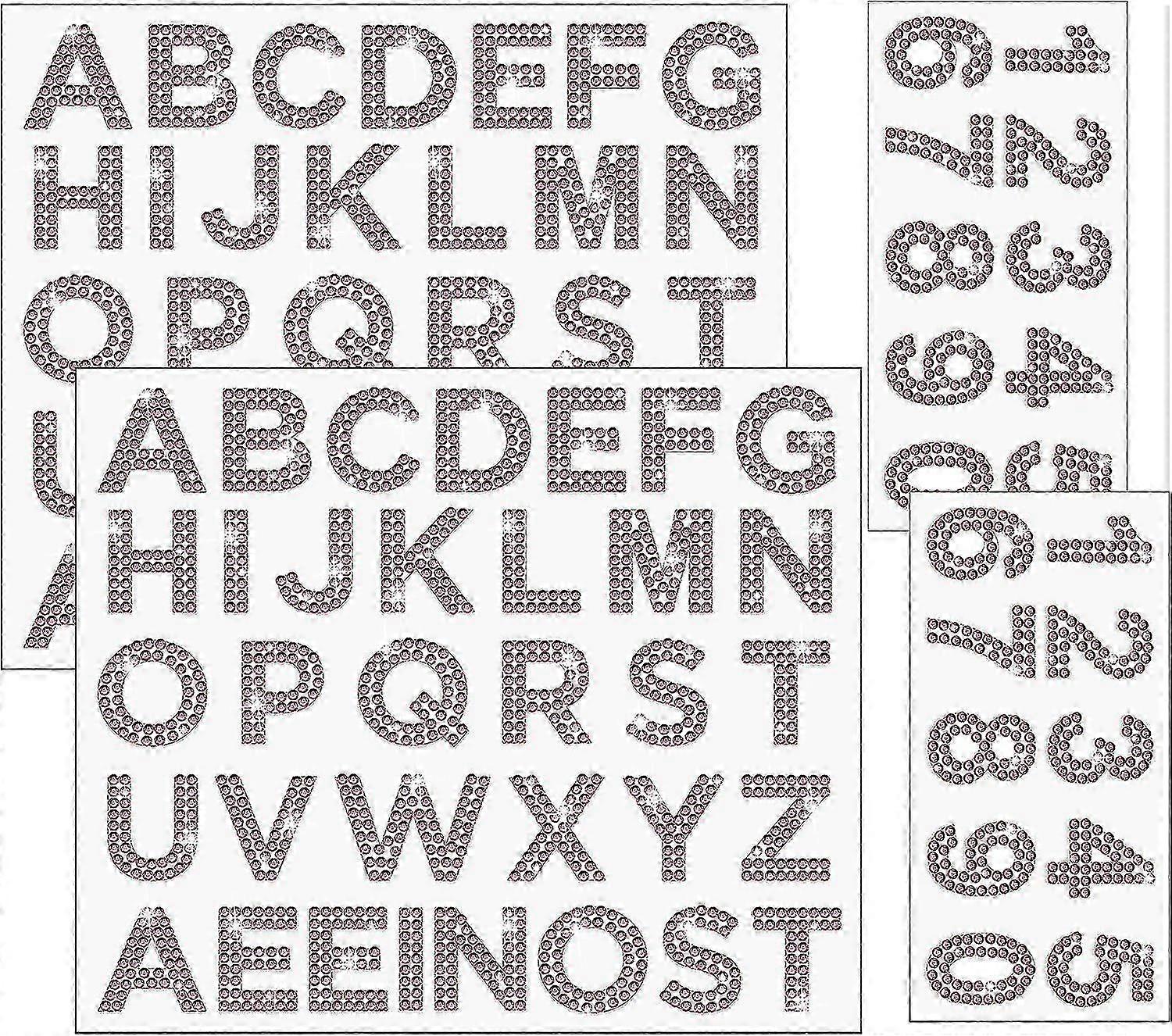 Shiny Glitter Alphabet and Number Sticker Set with 88 Pieces