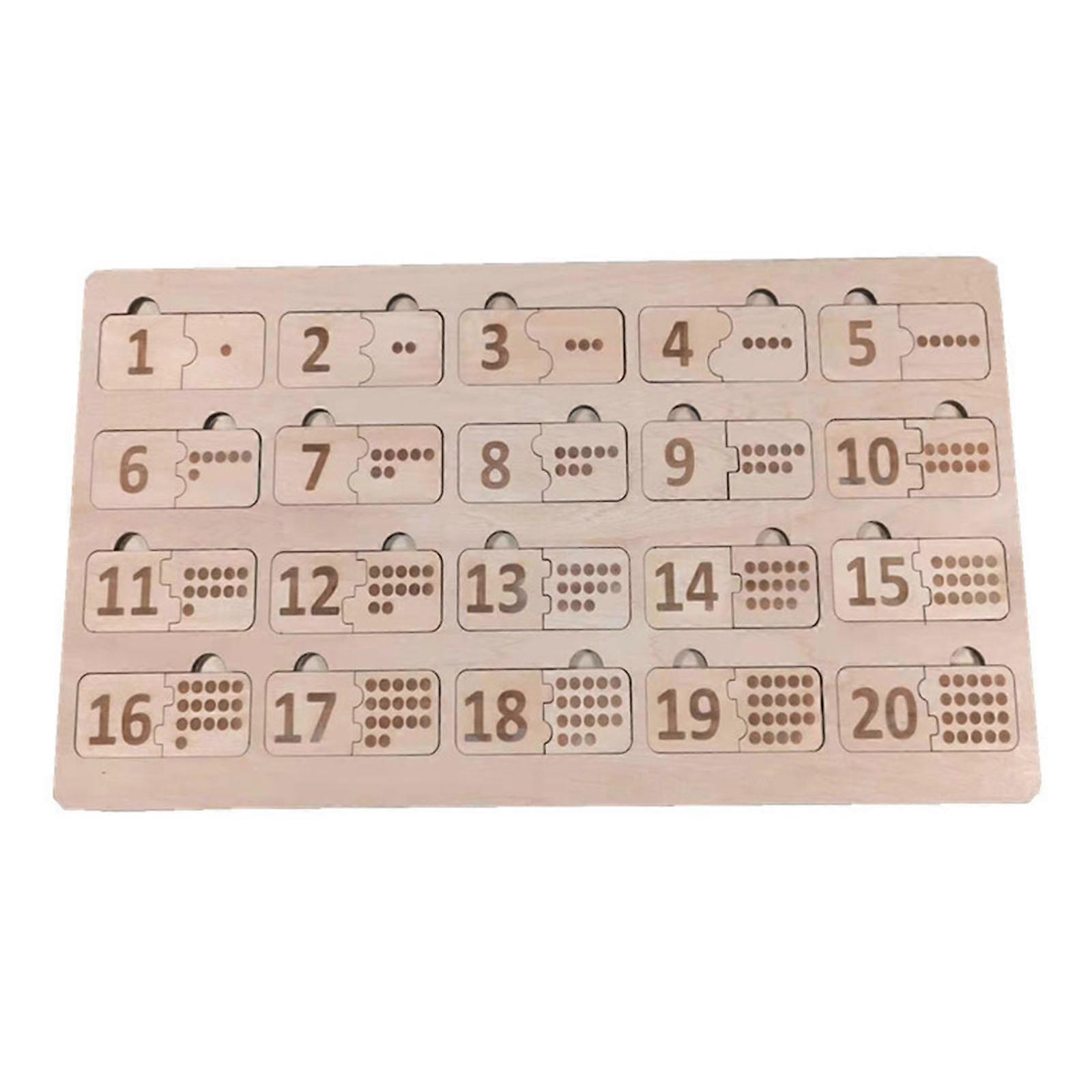 Mathematical Toy Learning Educational Wooden Toys Math Puzzle Kids Teaching Logarithmic Matching Plate Board
