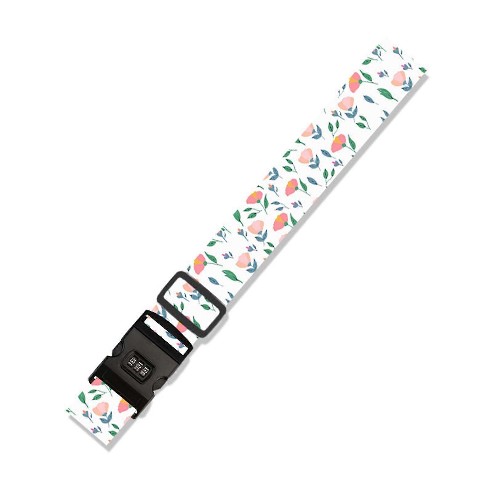 Durable Luggage Straps with Password Lock Stylish Packing Belt Adjustable Suitcase Strap for Frequently Travellers Multicolor