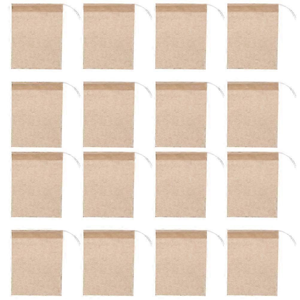 400 Pcs Coffee Filters Drawstring Tea Bags Mesh Filter 8X6X0.1CM Brown