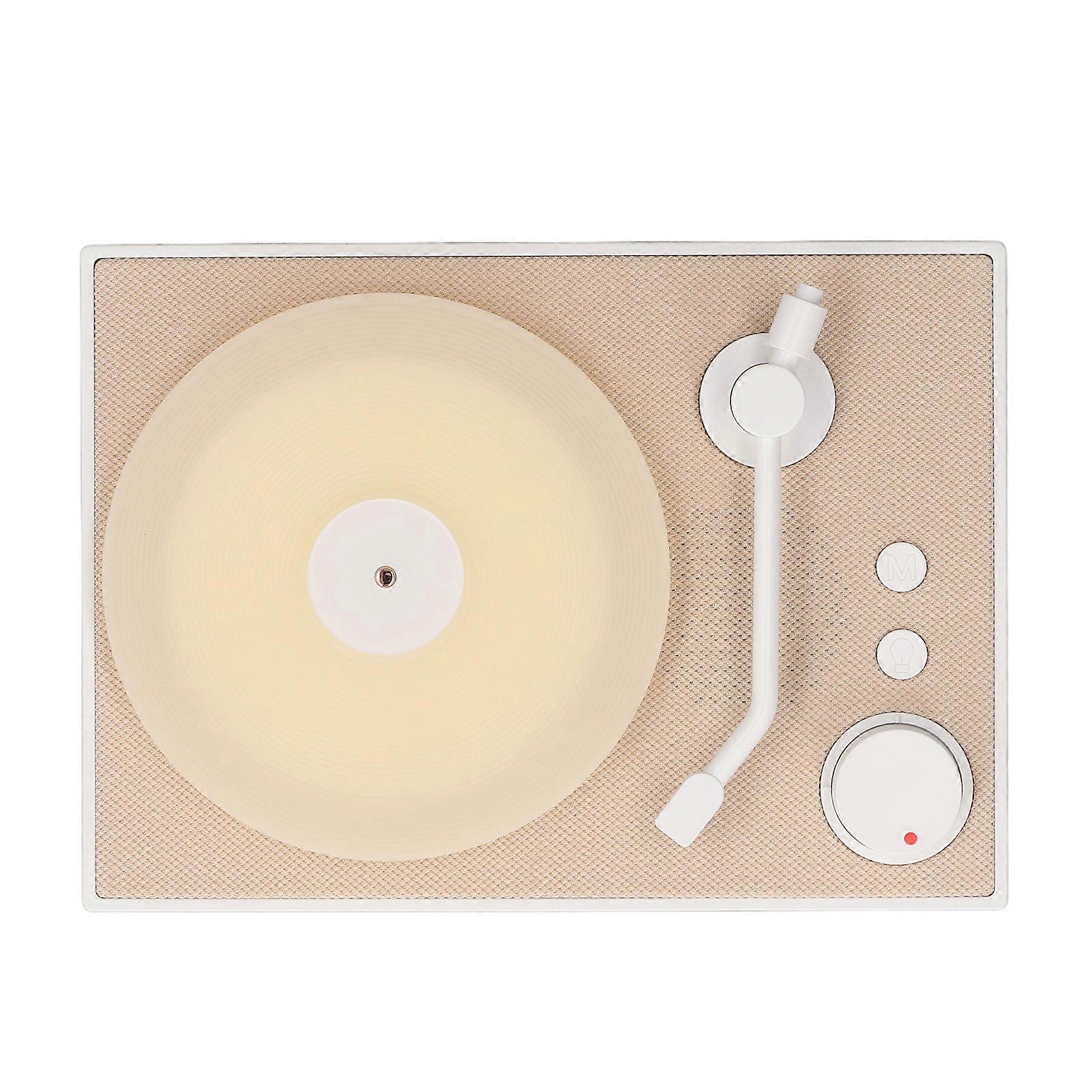 Night Light Bluetooth Speaker Ambient Light Support 32GB Memory Card Rechargeable Wireless BT Speaker White 