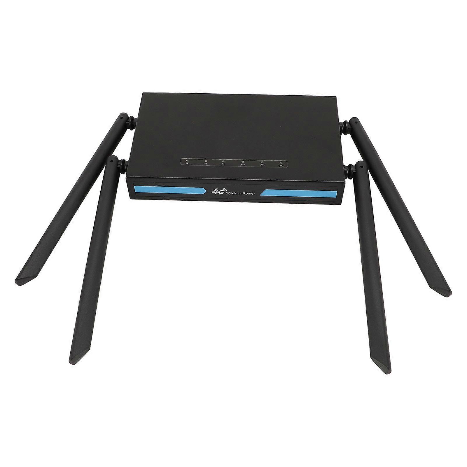 4G LTE CPE Wireless Router with SIM Card Slot 300Mbps 32 User Wireless Mobile Hotspot Router with 4 Antennae for Europe and Asia UK Plug 