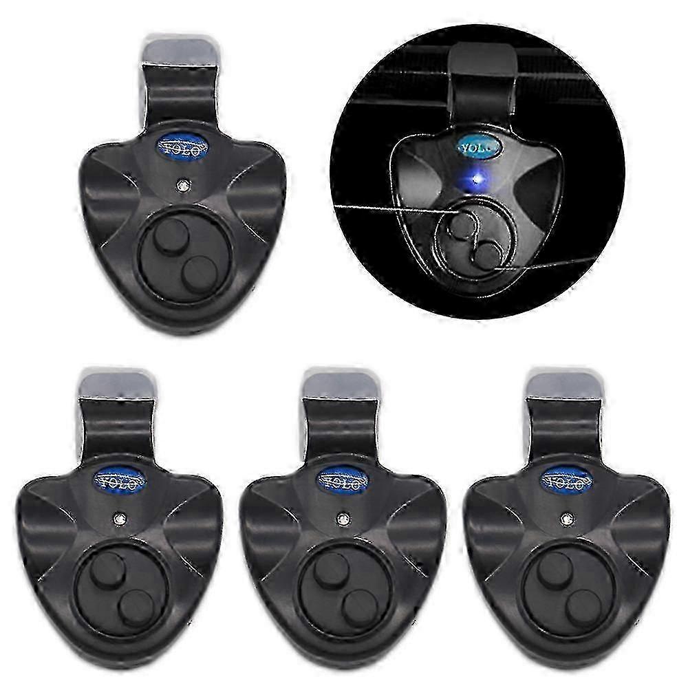 4pcs Electronic Fishing Bite Alarm with Sound and LED Indicator Lights
