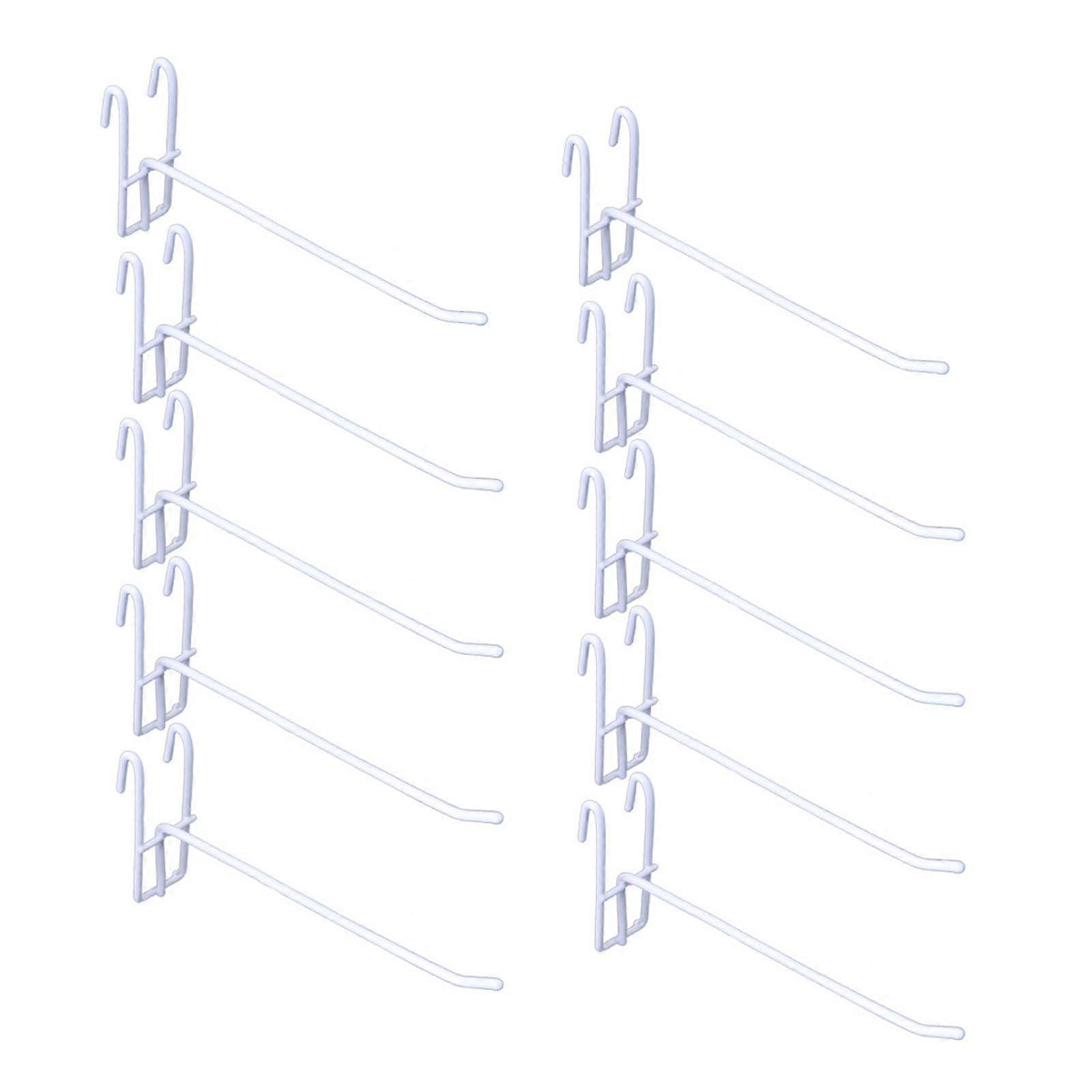 10pcs Reusable Mesh Panel Clothes Hangers Metal Weather Resistant Storage Hooks Practical Mesh Panel Hooks For Or Storage Use White15cm