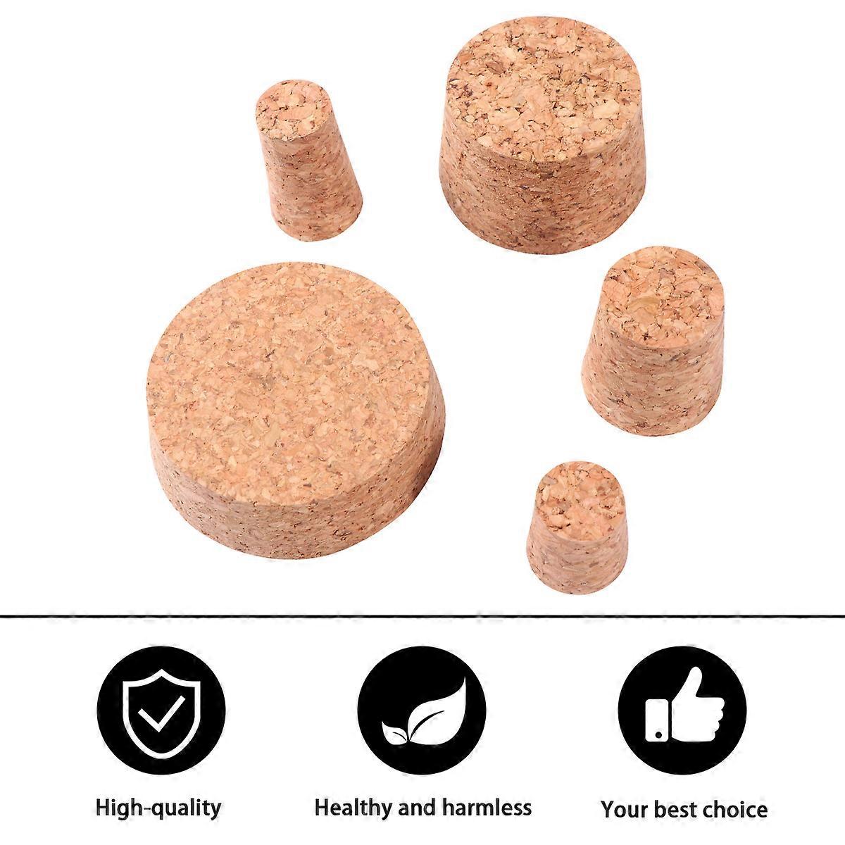 25 Pack Tapered Stoppers, Food Grade Seals for Home, Restaurant, or Party Use – Smooth Finish, Fits Wide Neck Bottles