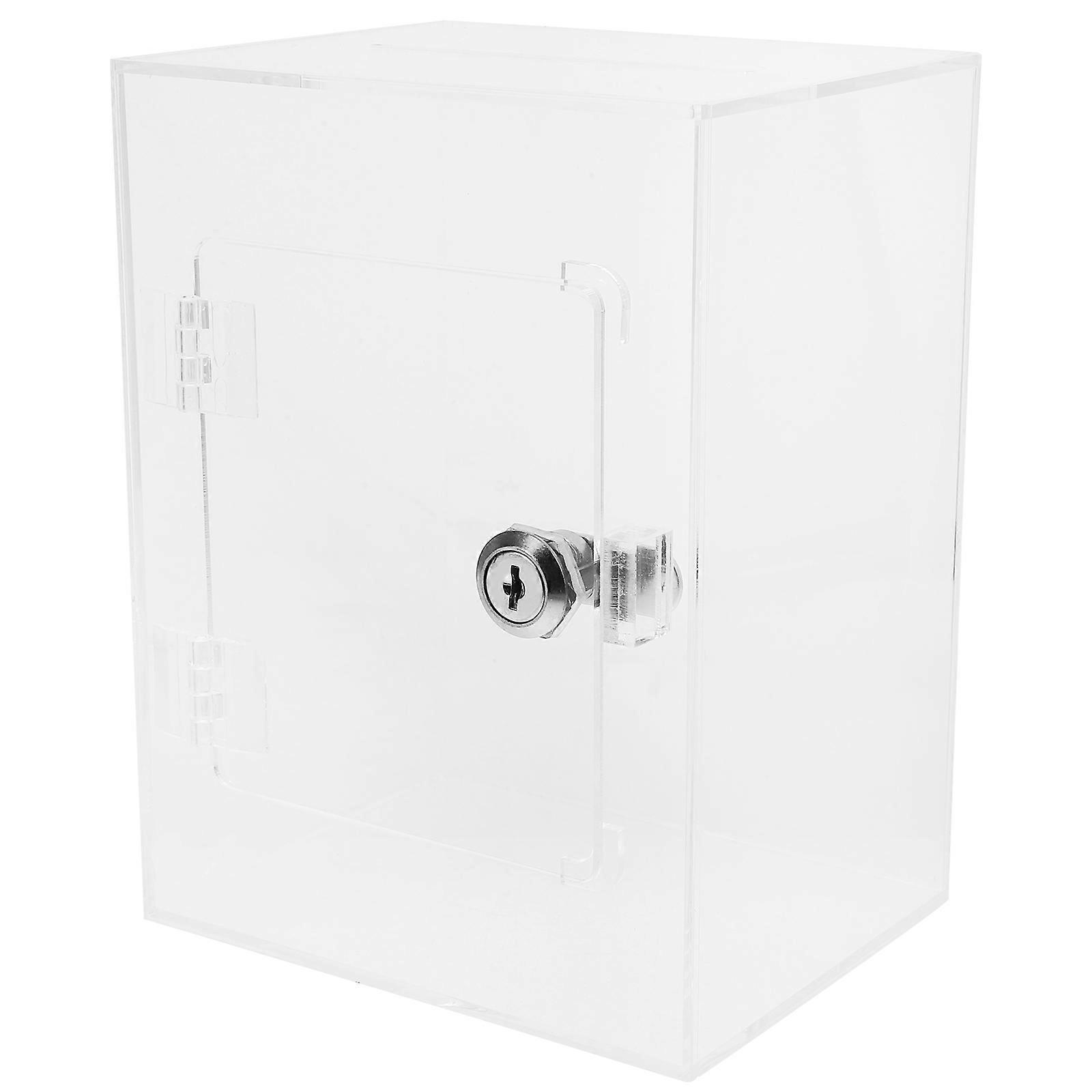 Transparent Acrylic Piggy Bank with Lock – Creative Money Storage Box for Boys to Develop Financial Skills