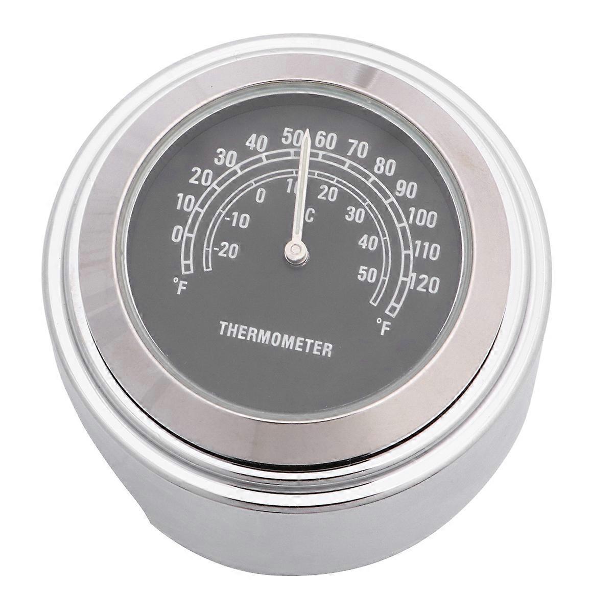 Motorcycle Temperature Meter Handlebar Thermometer Gauge for Daily Use 4x3CM Black 1Pack