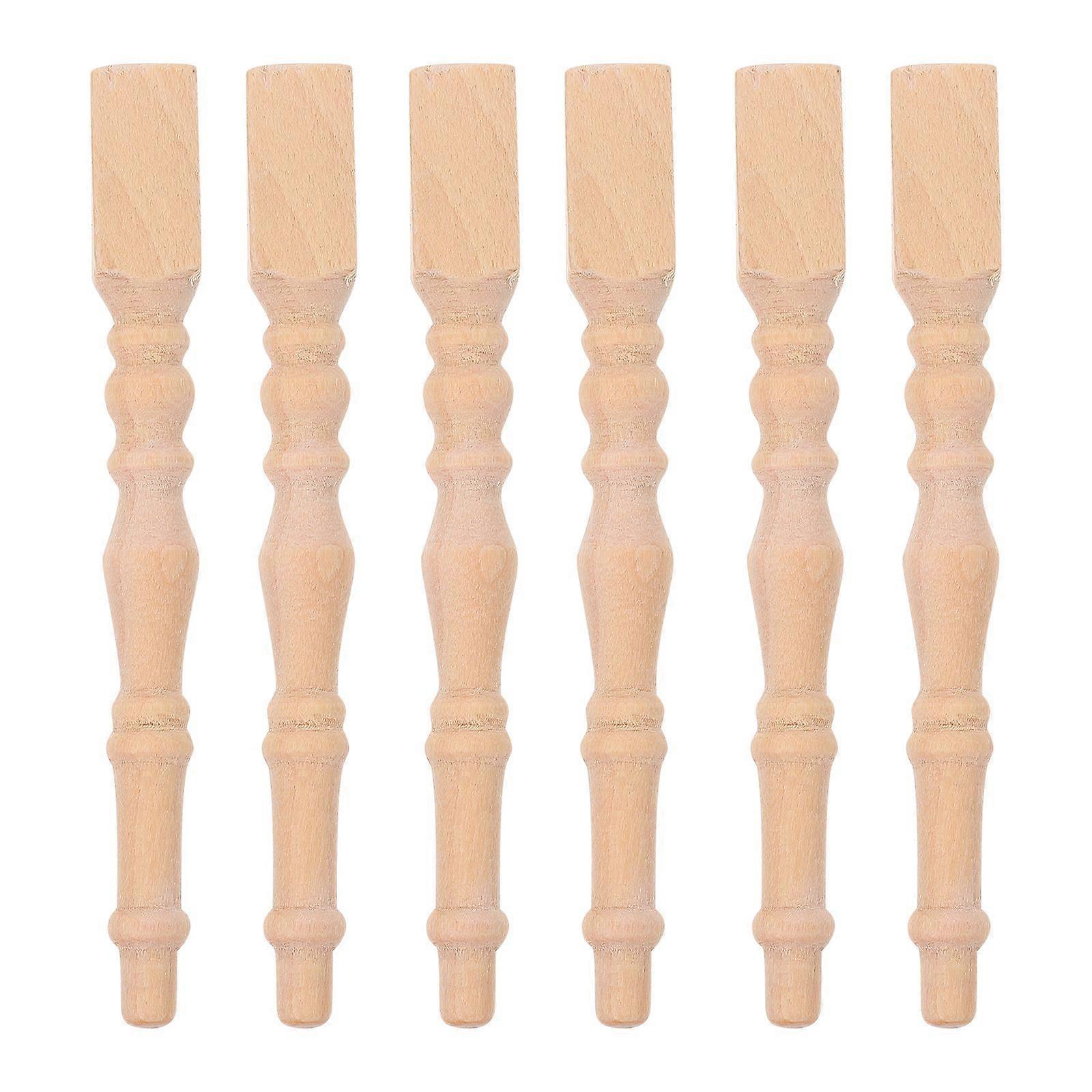 6Pcs Mini Adornment Accessories Miniature Table Legs Small Table Bases