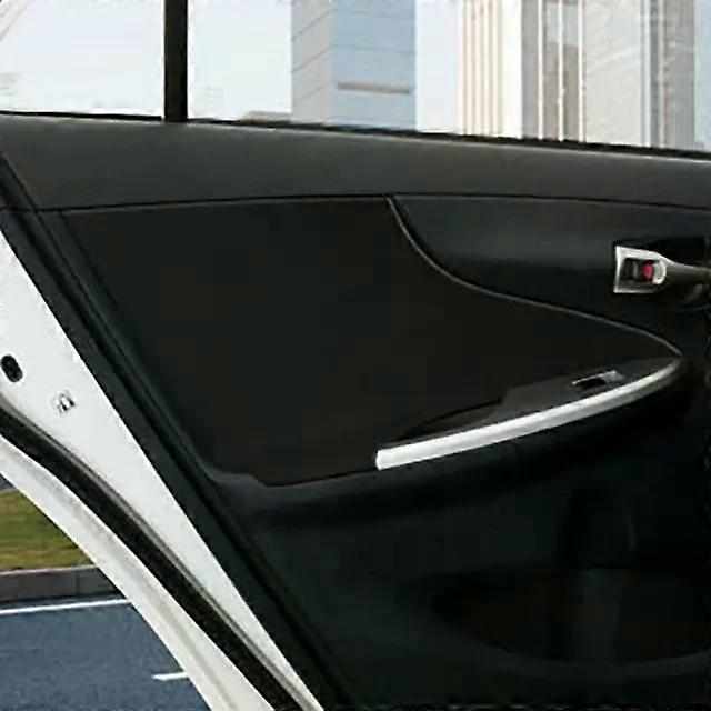 مناسبة لتويوتا كورولا 2007 2008 2009 2010 2011 2012 2013 4 قطع من الألياف الدقيقة الجلود مقبض الباب لوحة غطاء واقي تقليم - الباب الداخلي P