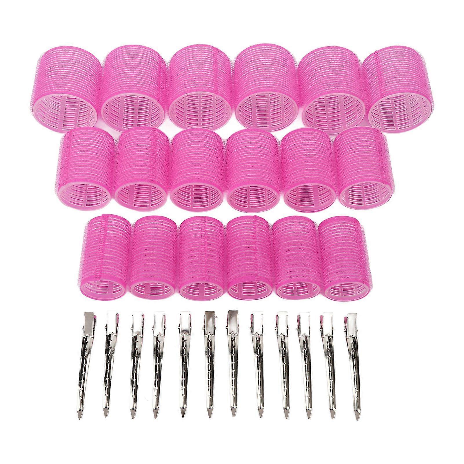 2025 Latest Model Hair Root Curlers Pink Self Grip Hair Curlers Rollers with C...