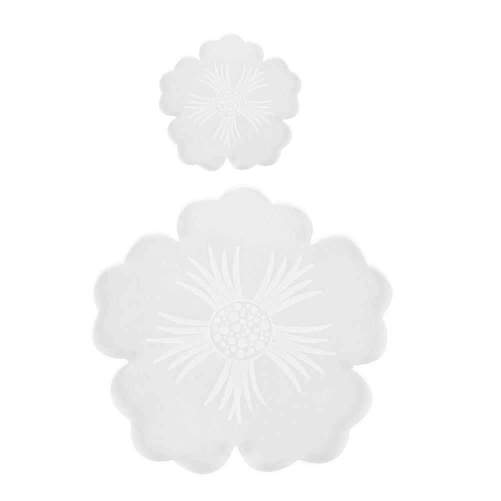 2pcs Flower Shaped Silicone Tray Mold for Resin Crafting, Durable & Flexible Fruit Tray Coaster DIY Molds