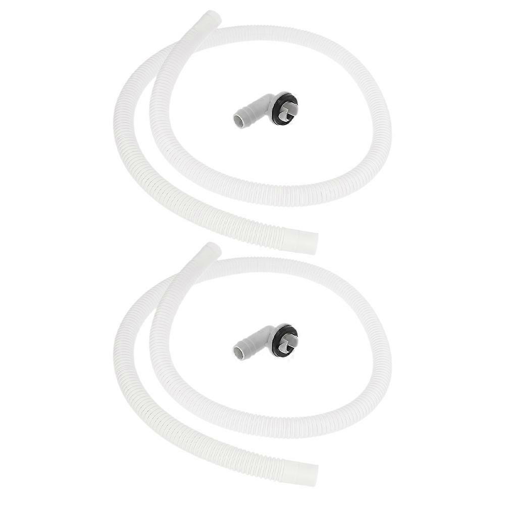 Air Conditioner Drain Hose Kit   2 Sets Clear Vinyl Pipe with Elbow Connector for Split and Window AC Units   Easy Installation and Complete Drainage